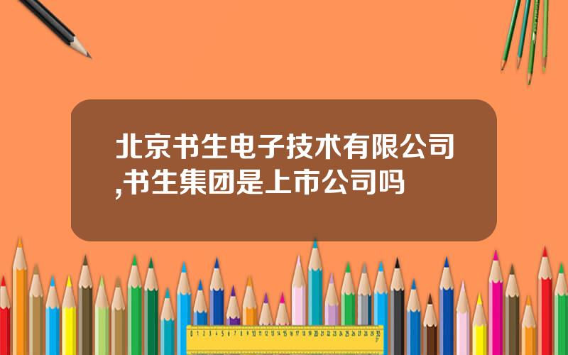 北京书生电子技术有限公司,书生集团是上市公司吗