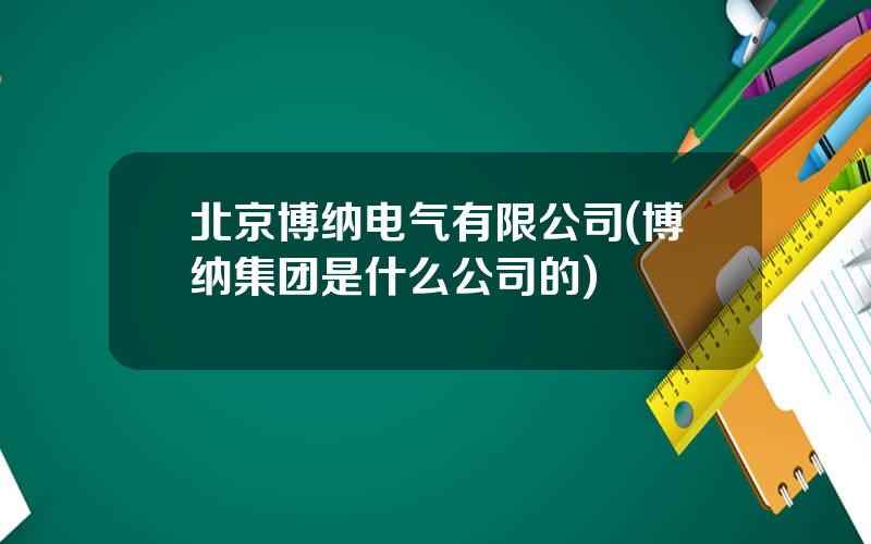 北京博纳电气有限公司(博纳集团是什么公司的)
