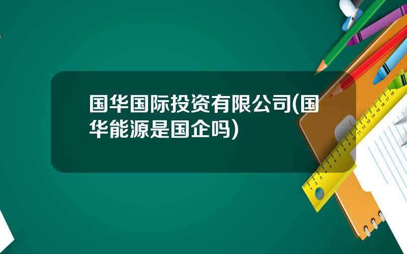 国华国际投资有限公司(国华能源是国企吗)
