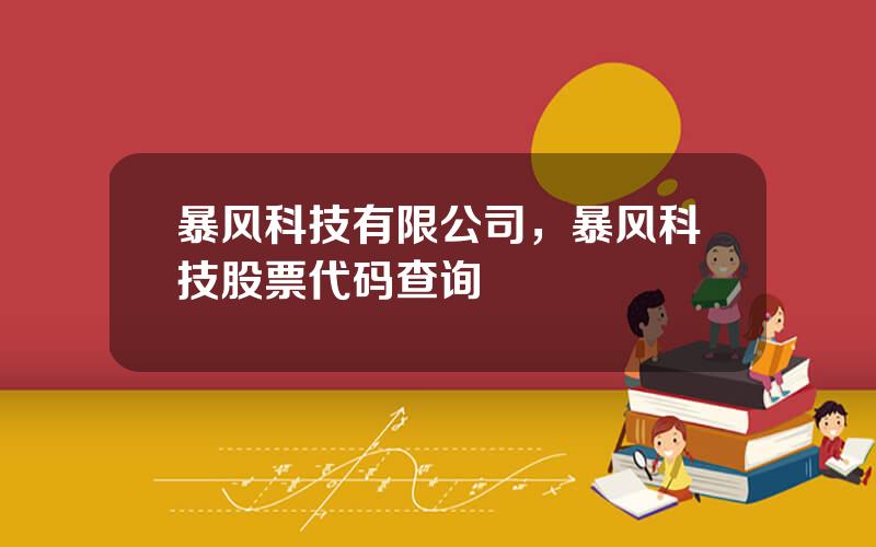 暴风科技有限公司，暴风科技股票代码查询